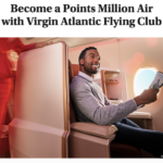 a man sitting in an airplane reading a magazine